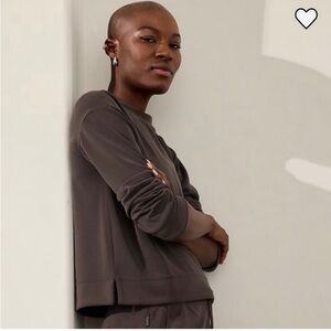 NWOT | Athleta | Pullover Sweatshirt | Brown Charcoal | M